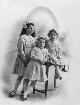 Studio photo of three sisters