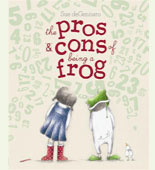 Book cover with a little girl and a frog