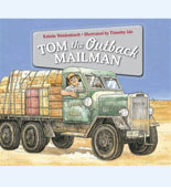 Book cover with drawing of Tom the mailman in his truck