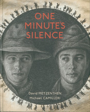 Book cover with an ANZAC and Turkish soldiers faces close