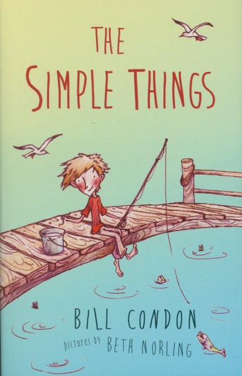 Drawing of a boy fishing on a pier on cover