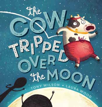 An orbiting cow wearing red pants on the cover