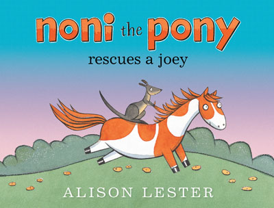 A joey riding Noni the Pony on the book cover